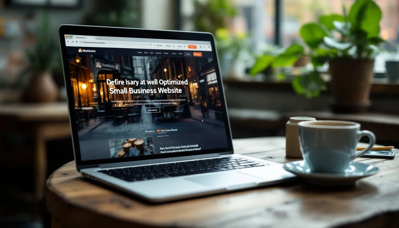 SEO Tips For Small Businesses Manchester — Desktop and mobile screenshots of a well-optimised small business website with M SEO Tips For Small Businesses Manchester — Desktop and mobile screenshots of a well-optimised small business website with M