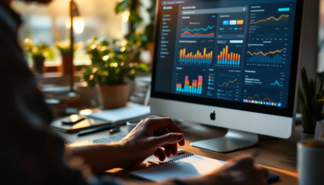 Cost Of Google Ads In Manchester — A digital marketer in Manchester analysing a Google Ads dashboard with campaign 